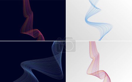 Illustration for Add a professional touch to your presentations with this set of 4 vector backgrounds. - Royalty Free Image