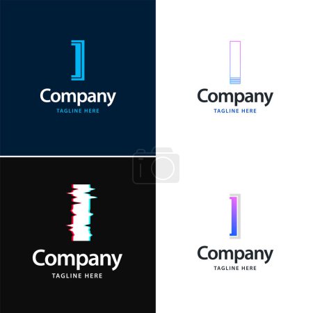 Téléchargez les photos : Lettre I Big Logo Pack Design Creative Design de logos modernes pour votre entreprise - en image libre de droit