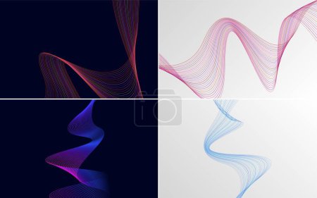 Illustration for Elevate your project with this set of 4 vector backgrounds - Royalty Free Image