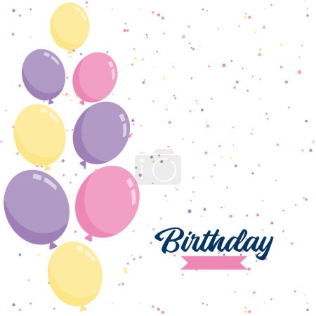 Téléchargez les illustrations : Joyeux anniversaire À vous Fond de ballon pour fête fête anniversaire carte de promotion poster - en licence libre de droit