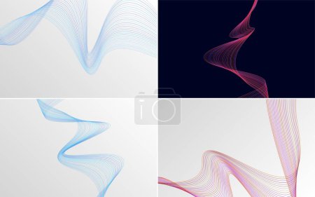 Ilustración de Curva de onda moderna vector abstracto paquete de fondo para volantes. presentaciones. y folletos - Imagen libre de derechos