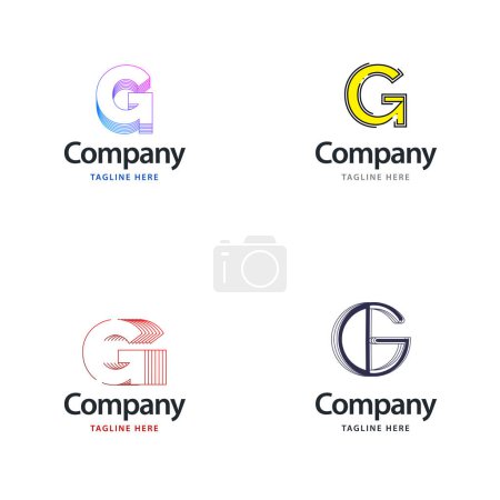 Ilustración de Letra G Big Logo Pack Design. Diseño de logos modernos creativos para su negocio - Imagen libre de derechos