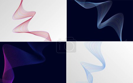 Illustration for Add a touch of modernity to your presentation with this vector background pack - Royalty Free Image