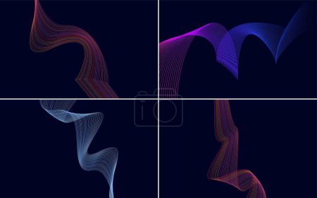 Illustration for Wave curve abstract vector backgrounds for presentations. flyers. and brochures - Royalty Free Image