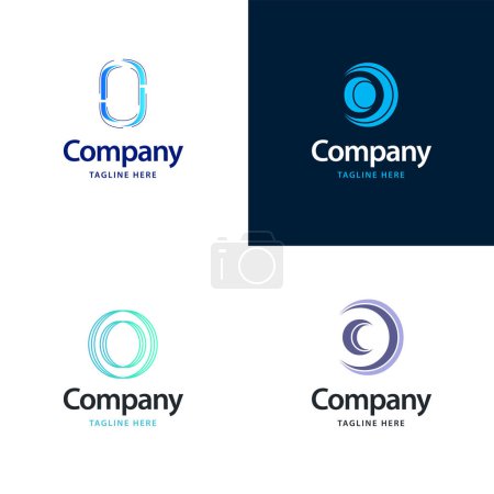 Téléchargez les illustrations : Lettre O Big Logo Pack Design Creative Design de logos modernes pour votre entreprise - en licence libre de droit