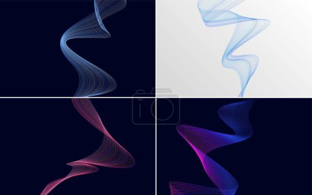 Ilustración de Curva de onda moderna fondo vector abstracto para una presentación lúdica - Imagen libre de derechos