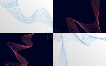 Illustration for Modern wave curve abstract vector backgrounds for a sleek and contemporary look - Royalty Free Image