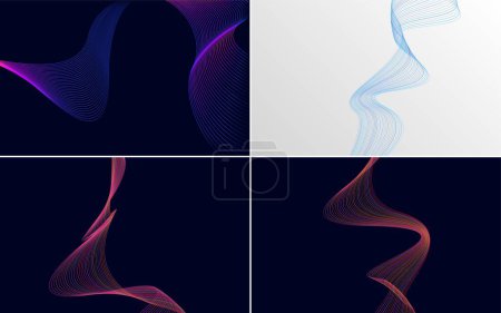 Illustration for Add visual interest to your presentations with this set of 4 vector backgrounds - Royalty Free Image