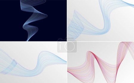 Illustration for Add a touch of sophistication to your design with this pack of vector backgrounds - Royalty Free Image