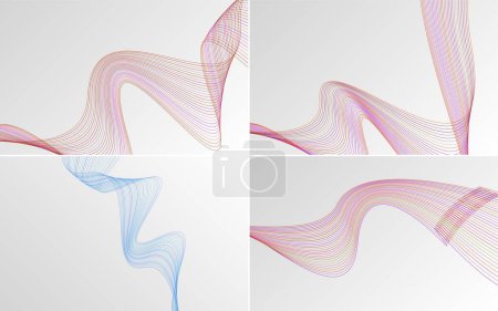 Ilustración de Curva de onda moderna fondos vectoriales abstractos para un aspecto elegante y moderno - Imagen libre de derechos