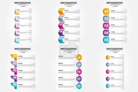 Illustration for This vector illustration set is perfect for creating infographics for advertising. brochures. flyers. and magazines. - Royalty Free Image