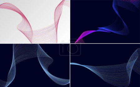 Illustration for Modern wave curve abstract vector background for a lively presentation - Royalty Free Image