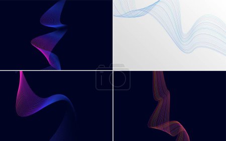 Illustration for Enhance your design with these vector line backgrounds - Royalty Free Image