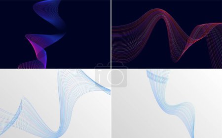 Illustration for Wave curve abstract vector backgrounds for a modern and sleek look - Royalty Free Image