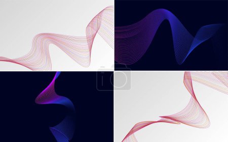 Illustration for Use this vector background pack to create a striking presentation - Royalty Free Image