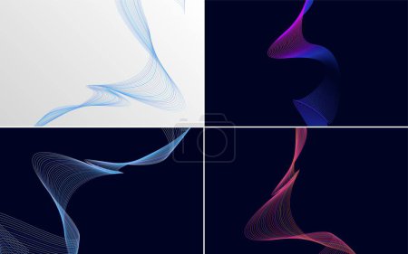 Illustration for Create a modern and contemporary design with this pack of vector backgrounds - Royalty Free Image