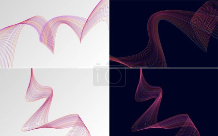 Ilustración de Curva de onda fondos vectoriales abstractos para un aspecto moderno y elegante - Imagen libre de derechos