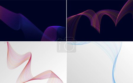 Illustration for Enhance your design with these vector line backgrounds - Royalty Free Image
