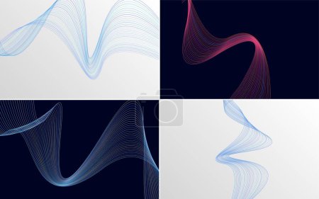 Illustration for Use these vector line backgrounds to add visual interest to your work - Royalty Free Image