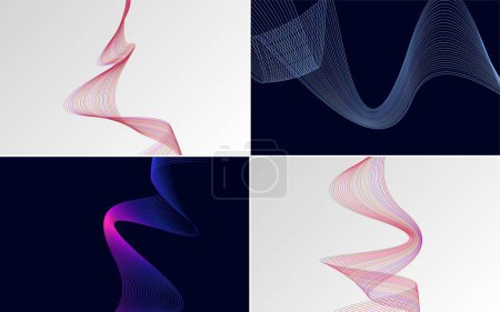 Illustration for Modern wave curve abstract vector background for a trendy presentation - Royalty Free Image