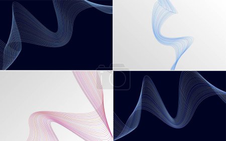Ilustración de Curva de onda moderna fondo vectorial abstracto para una presentación alegre - Imagen libre de derechos