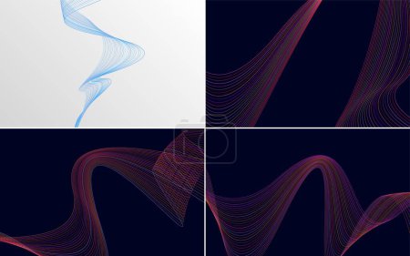 Photo for Modern wave curve abstract presentation background Pack - Royalty Free Image