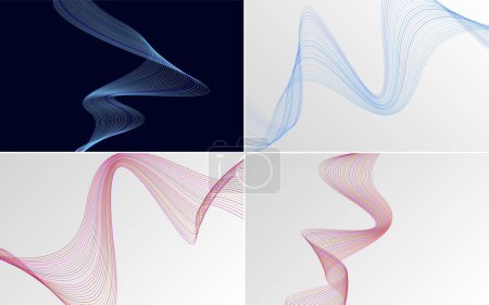 Ilustración de Curva de onda moderna fondo vector abstracto para una presentación dinámica - Imagen libre de derechos