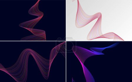 Illustration for Add a creative touch to your design with these vector line backgrounds - Royalty Free Image