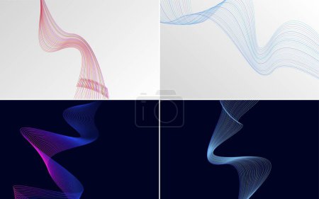 Ilustración de Curva de onda fondos vectoriales abstractos para un diseño moderno y elegante - Imagen libre de derechos