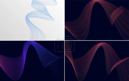 Illustration for Wave curve abstract vector backgrounds for a contemporary and clean design - Royalty Free Image