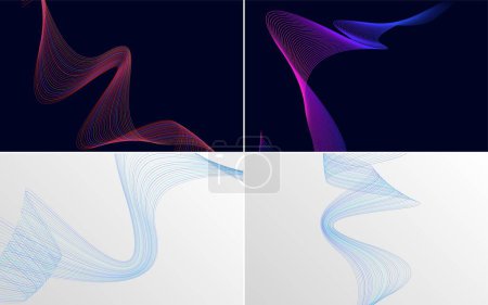 Illustration for Use this vector background pack to create a professional looking presentation - Royalty Free Image