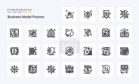 Ilustración de Paquete de iconos 25 Finance Line - Imagen libre de derechos