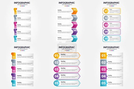 Illustration for This vector infographics set is perfect for advertising in a brochure. flyer. or magazine. - Royalty Free Image