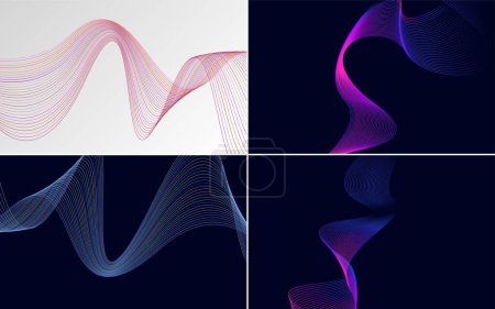 Illustration for Use this pack of vector backgrounds to add a touch of elegance to your flyer. presentation. or brochure - Royalty Free Image