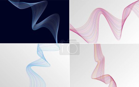 Illustration for Use this pack of vector backgrounds to add a touch of sophistication to your flyer. presentation. or brochure - Royalty Free Image