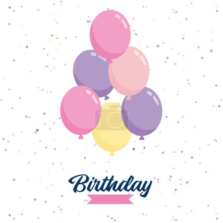 Photo for Happy Birthday To you Balloon background for party holiday birthday promotion card poster - Royalty Free Image