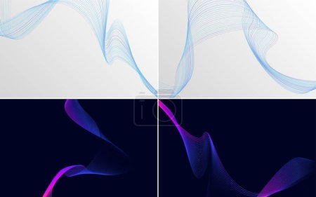 Illustration for Use this pack of vector backgrounds for a unique and eye-catching design - Royalty Free Image