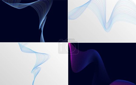 Illustration for Modern wave curve abstract vector background for a contemporary presentation - Royalty Free Image