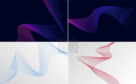 Ilustración de Curva de onda moderna fondo vector abstracto para una presentación animada - Imagen libre de derechos