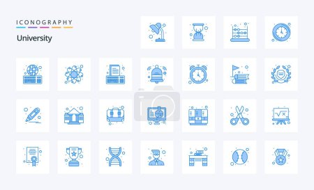 Illustration for 25 University Blue icon pack - Royalty Free Image