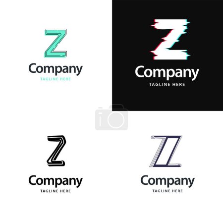 Illustration for Letter Z Big Logo Pack Design. Creative Modern logos design for your business - Royalty Free Image