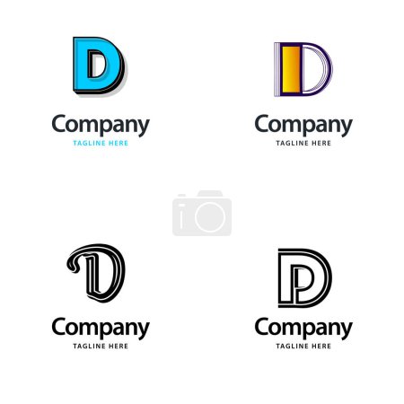 Ilustración de Letra D Diseño de Logo Grande Diseño de Logotipos Creativos Modernos para su negocio - Imagen libre de derechos