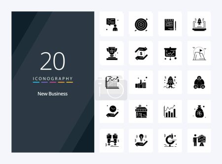Ilustración de 20 Nuevo icono de Business Solid Glyph para la presentación - Imagen libre de derechos