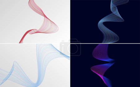 Ilustración de Utilice estos fondos de vector de patrón de onda geométrica para agregar atractivo visual a su proyecto - Imagen libre de derechos