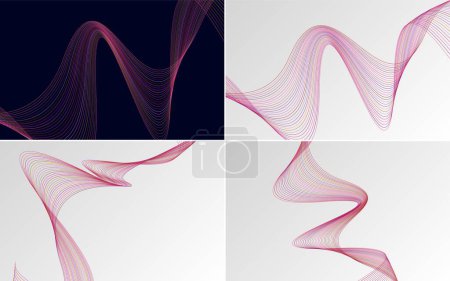 Ilustración de Curva de onda moderna fondos vectoriales abstractos para un diseño único y moderno - Imagen libre de derechos