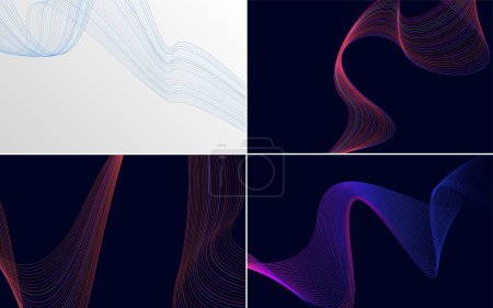 Illustration for Add a touch of sophistication to your presentation with this pack of vector backgrounds - Royalty Free Image