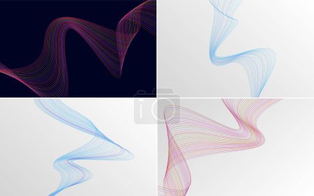 Ilustración de Curva de onda fondos vectoriales abstractos para un diseño contemporáneo y limpio - Imagen libre de derechos