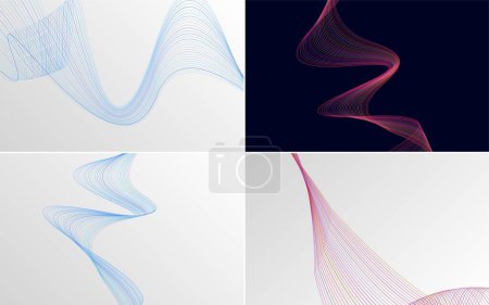 Illustration for Modern wave curve abstract vector backgrounds for a sleek and modern design - Royalty Free Image