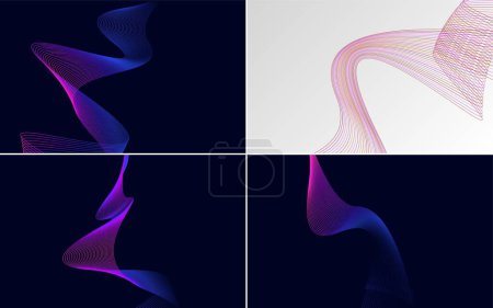 Illustration for Modern wave curve abstract vector background for a lighthearted presentation - Royalty Free Image