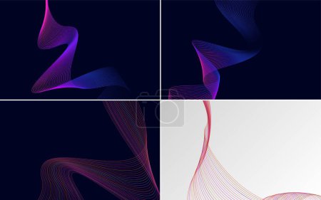 Illustration for Use this vector background pack to create a unique and memorable presentation - Royalty Free Image
